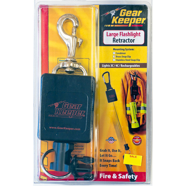 Gear Keeper Lge Flashlt Retrctr- Brass Bolt Snap – Shrader's Goods