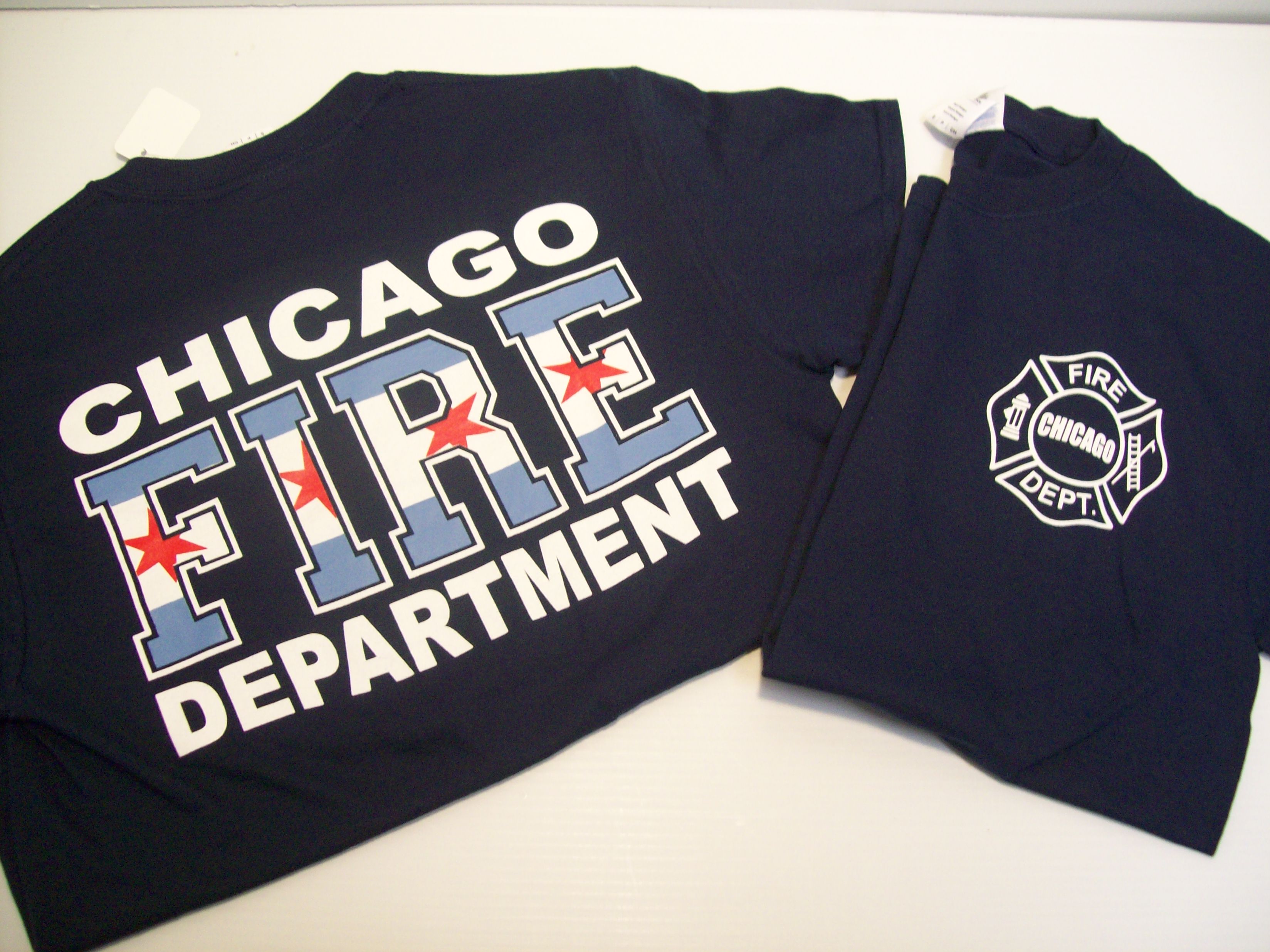 Chicago FIRE Dept T-Shirt with Chicago Flag Men – Alottee